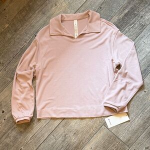 NWT Lululemon Dusty Pink Softstreme Pique Oversized Long Sleeve Polo